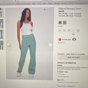 Forever 21 Ribbed Relaxed Pants